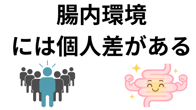腸内環境に個人差がある