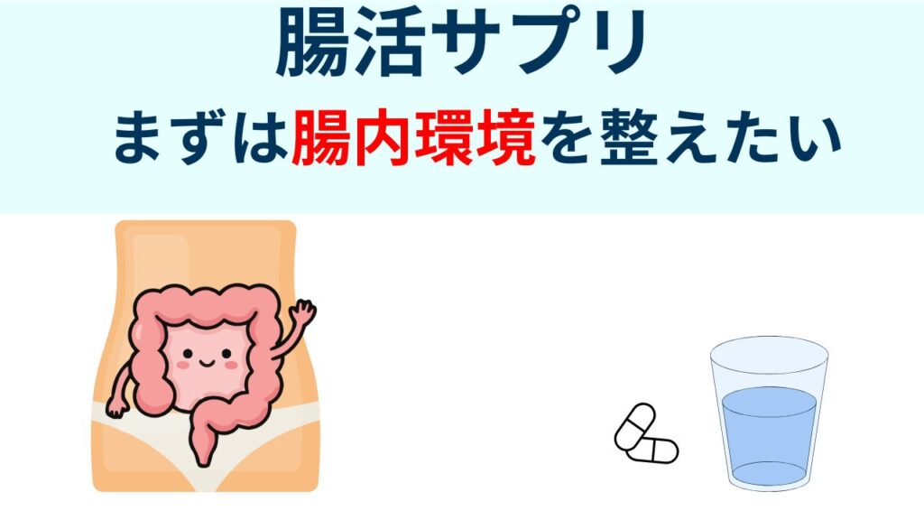 腸活サプリ
まずは腸内環境を整えたい