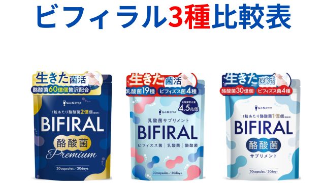 ビフィラル3種比較表