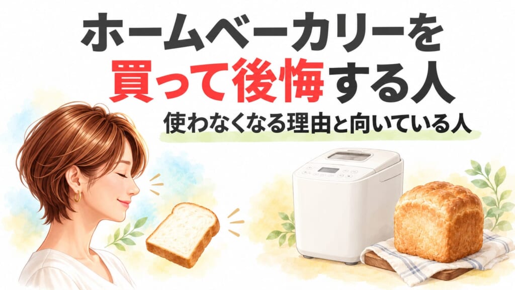 ホームベーカリーを買って後悔する人｜使わなくなる理由と向いている人
