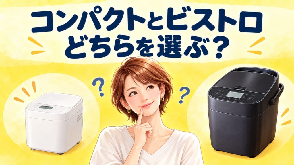 コンパクトベーカリーとホームベーカリービストロの比較